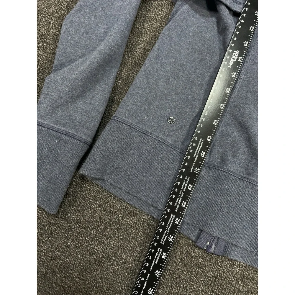 Lululemon Full Zip Scuba Hoodie‎ Women's 10 Blue Nylon Stretch Athleisure Jacket